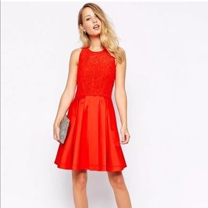 Karen Millen orange dress Sz 6